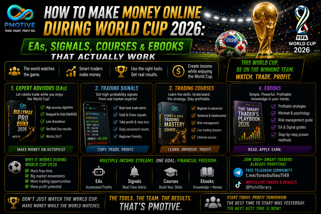 How to Make Money Online During World Cup 2026: EAs, Signals, Courses & Ebooks That Actually Work | PMotive