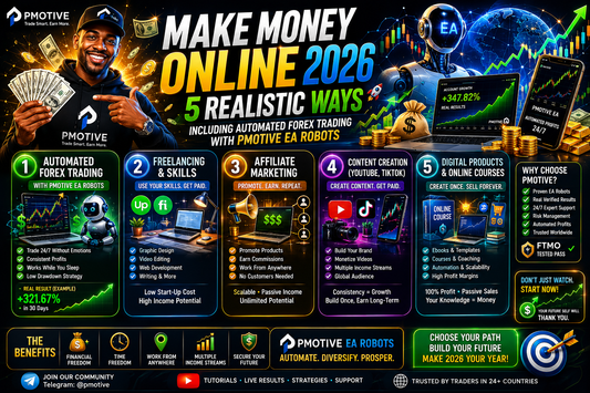 Make Money Online 2026 — 5 Realistic Ways Including Automated Forex Trading with PMotive EA Robots