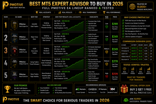Best MT5 Expert Advisor to Buy in 2026 — Full PMotive EA Lineup Ranked & Tested | PMotive