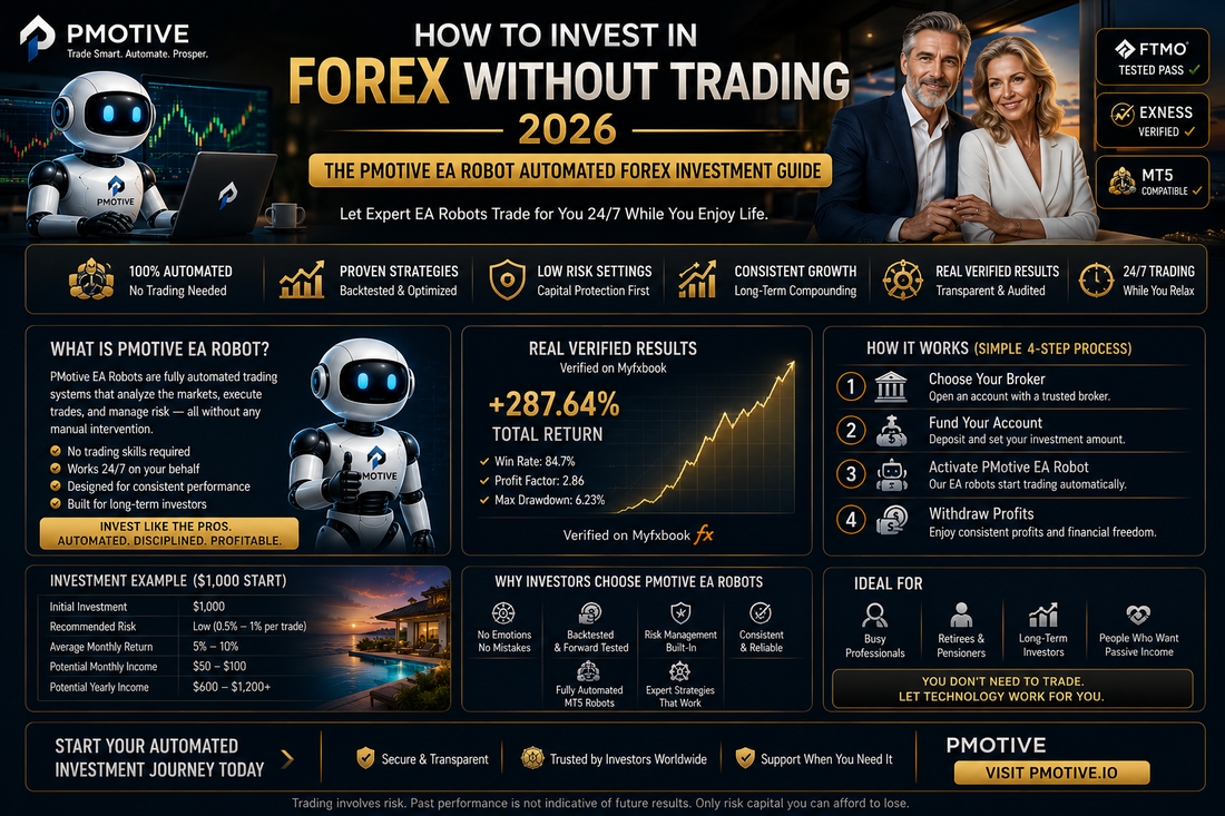 How to Invest in Forex Without Trading 2026 — PMotive EA Robot Automated Forex Investment Guide