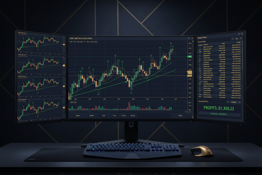 US30 Dow Jones scalping entries on MT5 chart with profit arrows — US30 signals and trading strategy 2026 | PMotive