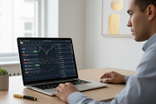 South African trader comparing MT5 brokers on laptop for EA trading — best MT5 broker for EA trading 2026 | PMotive
