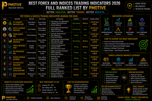 Best Forex and Indices Trading Indicators 2026 — Full Ranked List by PMotive | PMotive