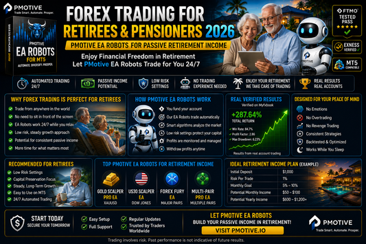 Forex Trading for Retirees and Pensioners 2026 — PMotive EA Robots for Passive Retirement Income