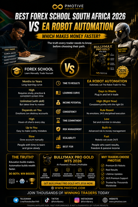 Best forex school South Africa 2026 vs EA robot automation — which makes money faster | PMotive