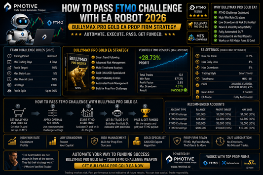 How to Pass FTMO Challenge With EA Robot 2026 — BullyMax Pro Gold EA Prop Firm Strategy PMotive