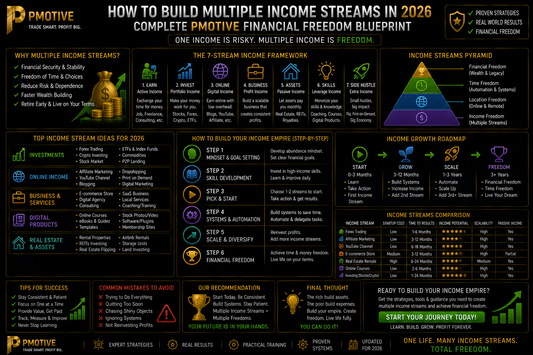 How to Build Multiple Income Streams in 2026 — Complete PMotive Financial Freedom Blueprint | PMotive