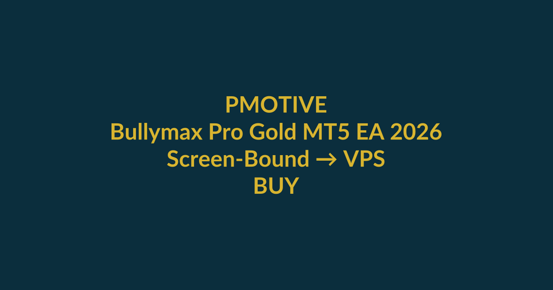 Bullymax Pro Gold MT5 EA 2026 buyer blueprint showing transformation from Screen-Bound to VPS with PMotive