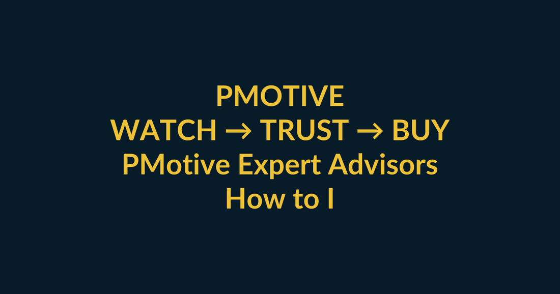 PMotive Expert Advisors watch-to-buy guide using YouTube video proof and a direct PMotive website checkout path