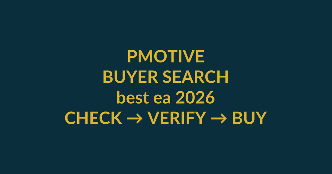 PMotive Expert Advisors buyer guide for the search query best ea 2026, showing PMotive product verification and checkout path