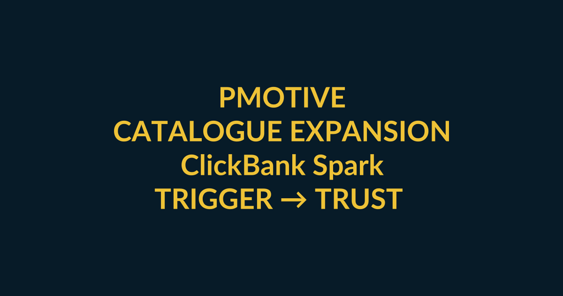 ClickBank Spark PMotive purchase-scenario guide for affiliate-marketing beginners evaluating a structured ClickBank learning route, with social verification and direct product CTA