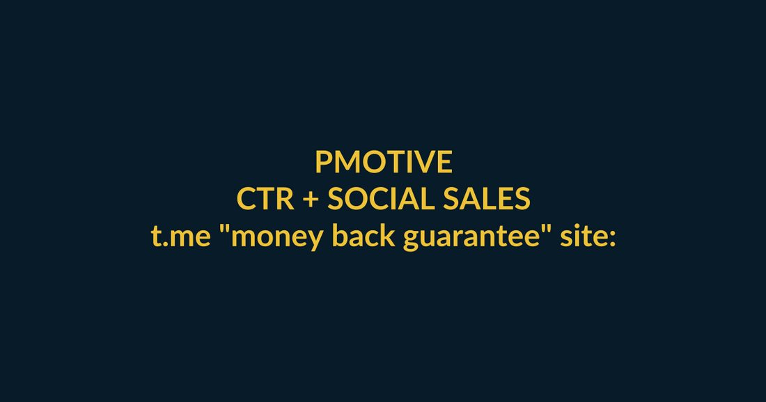 PMotive Store high-CTR buyer guide for t.me "money back guarantee" site:youtube.com, connecting Google search, PMotive social proof and website checkout