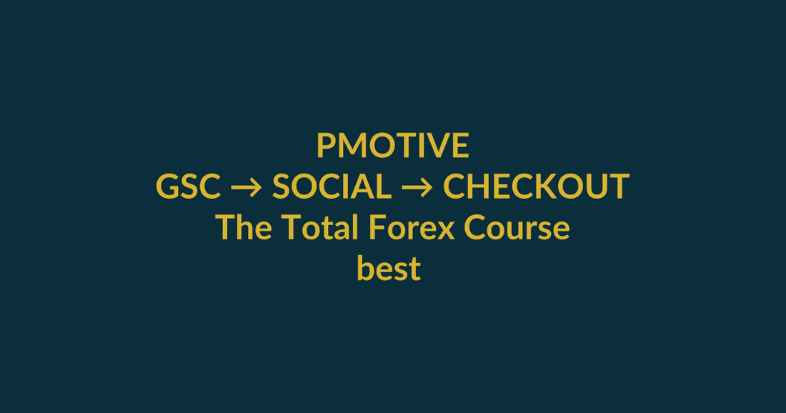 The Total Forex Course high-intent search guide for best trading youtube channels 2026, linking PMotive social verification to website checkout