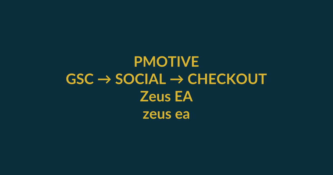 Zeus EA high-intent search guide for zeus ea, linking PMotive social verification to website checkout