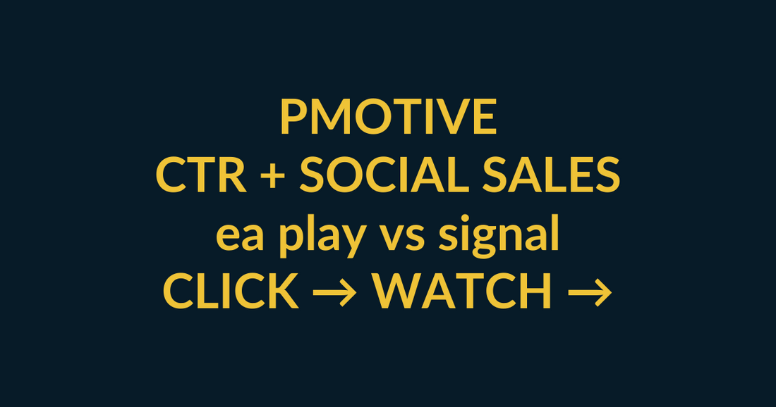 PMotive Expert Advisors high-CTR buyer guide for ea play vs signal, connecting Google search, PMotive social proof and website checkout