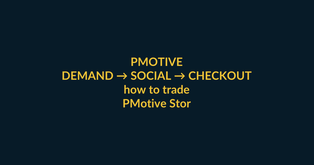 PMotive Store high-intent buyer guide for how to trade, linking PMotive social media, video proof and website checkout