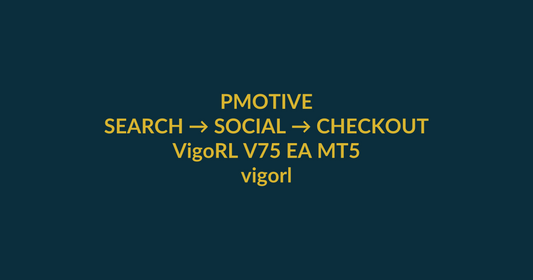 VigoRL V75 EA MT5 search-to-checkout guide for the Google query vigorl, with PMotive social verification and product CTA