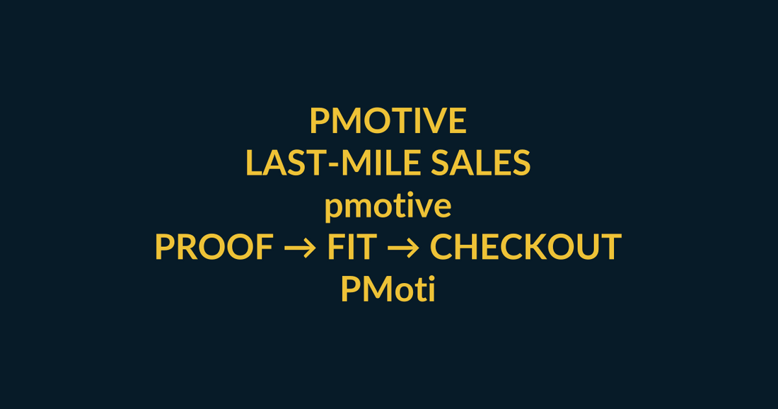 PMotive Store last-mile sales guide for pmotive, using PMotive social trust and direct website checkout