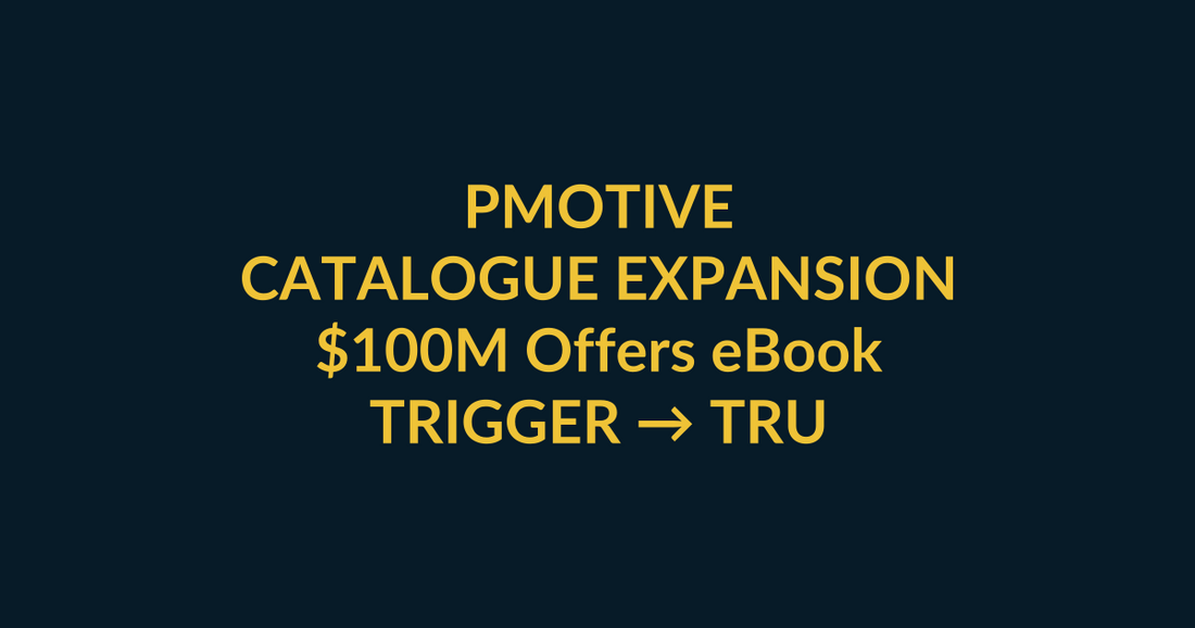 $100M Offers eBook PMotive purchase-scenario guide for entrepreneurs focused on improving offer design and perceived value, with social verification and direct product CTA
