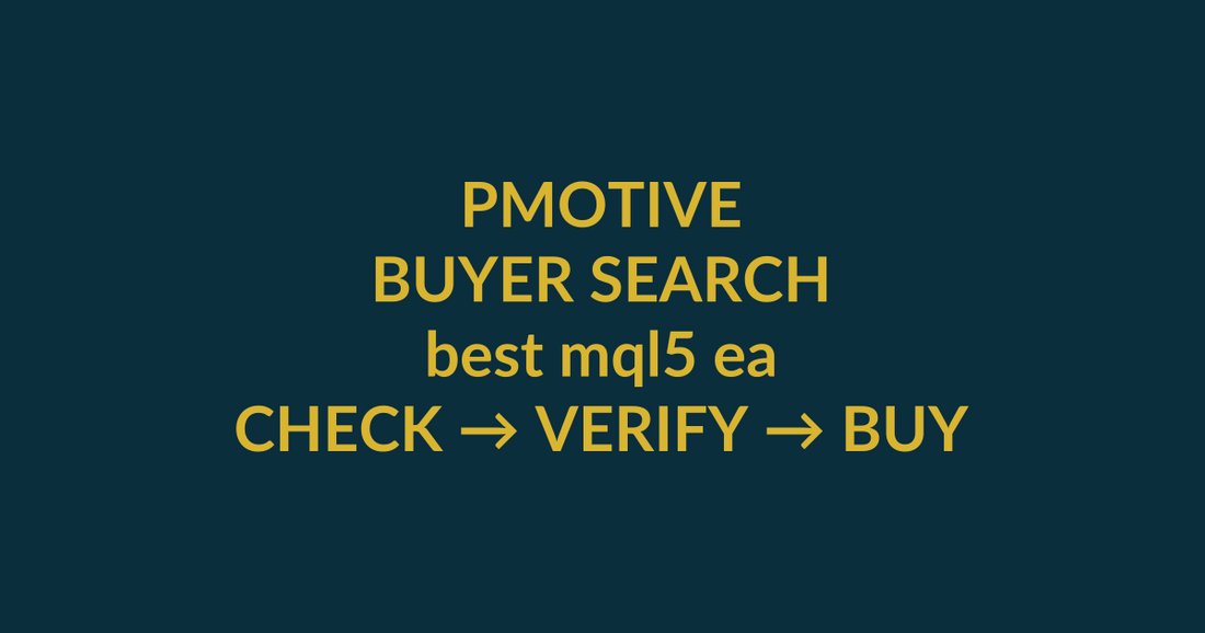 PMotive Expert Advisors buyer guide for the search query best mql5 ea, showing PMotive product verification and checkout path