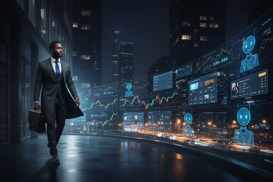 Person leaving 9 to 5 job in 2026 to build automated forex trading income with Expert Advisor MT5 and online digital business courses