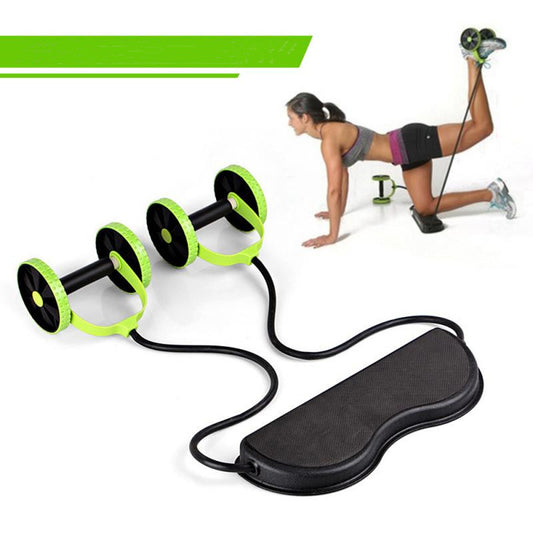 Tension Foldable Revoflex Xtreme Rally: Pull Rope Wheeled Abdominal Muscle Trainer PMotive