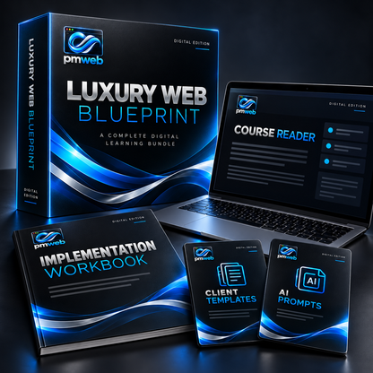 PMWeb digital learning bundle. Illustrated packaging; no physical products or devices included.