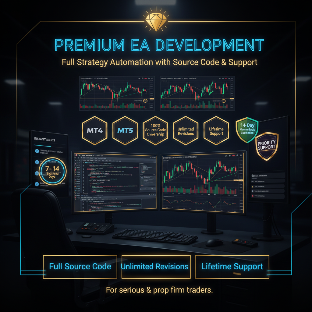 Premium EA Development – Full Strategy Automation with Source Code & Support