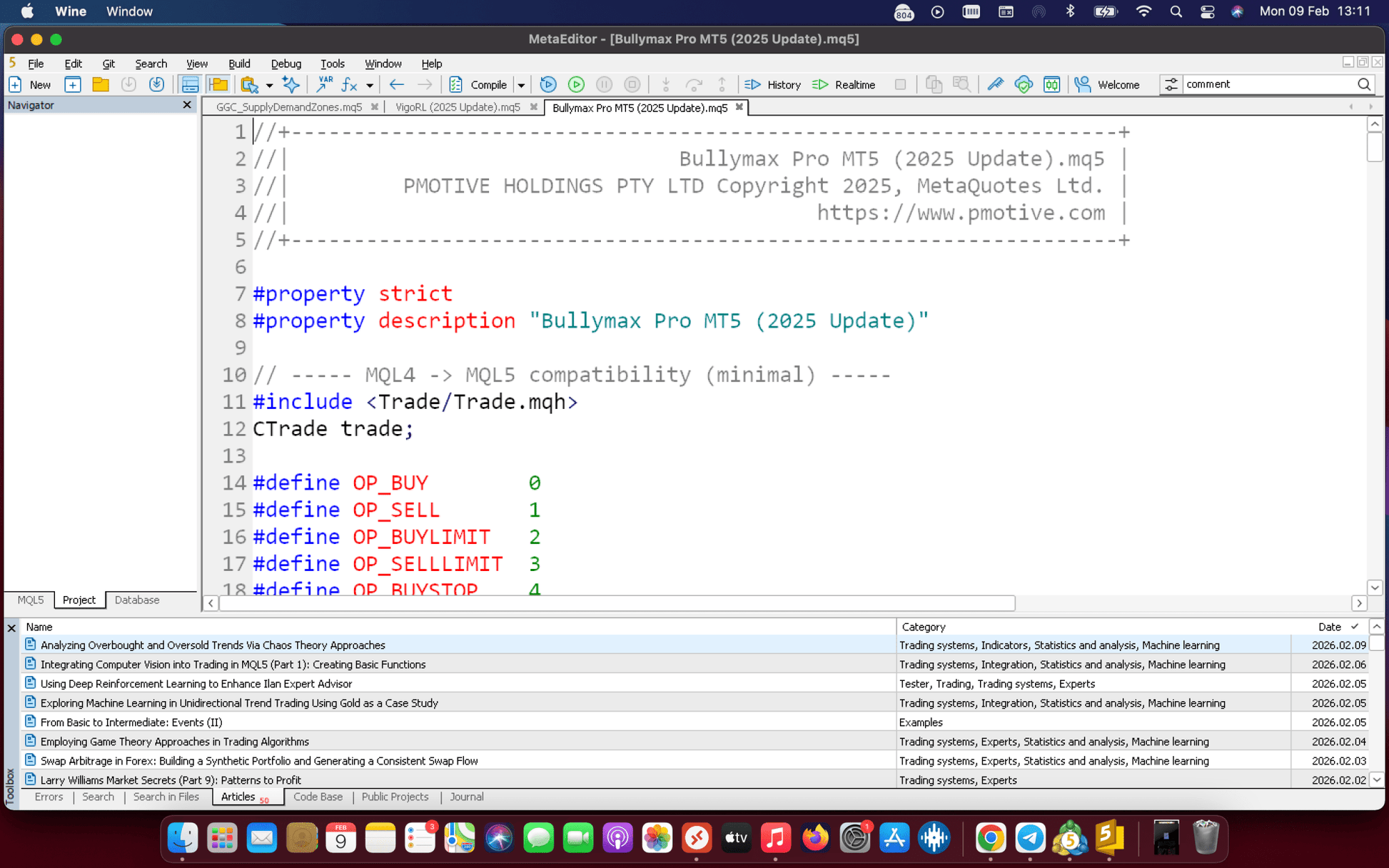 Premium EA Development – Full Strategy Automation with Source Code & Support - PMotive